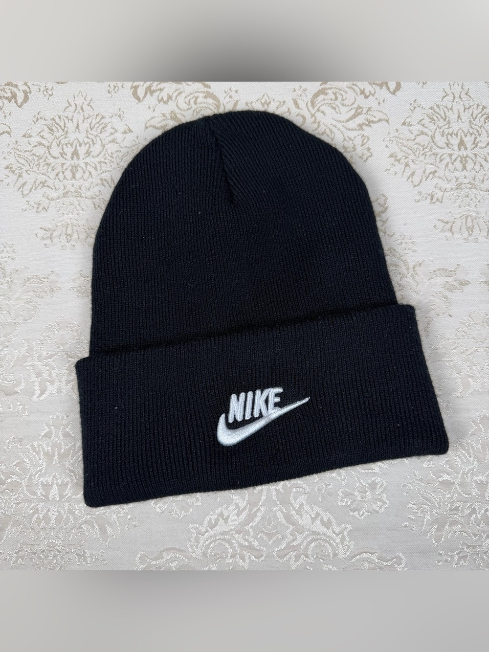 Nike Black Knit Cuffed Beanie